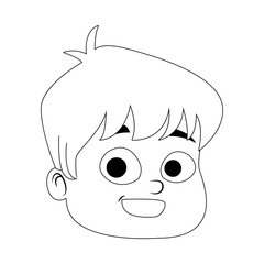 Cute boy cartoon vector illustration graphic design