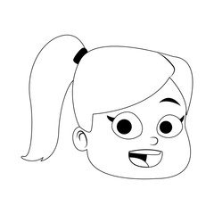 Beautiful girl cartoon vector illustration graphic design