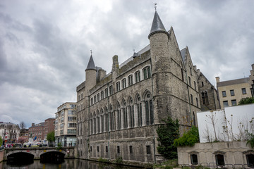 Fototapeta na wymiar The Saint Bavo Cathedral Church In Ghent, Belgium, Europe