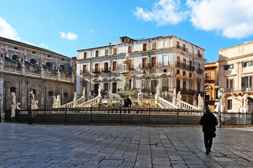 Palermo, la fontana di piazza Pretoria