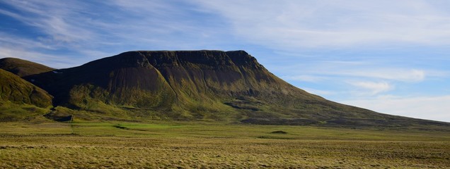 Icelandic scenery - the mountain chain Vatsndalsfjall in the northwest of Iceland near Blönduos