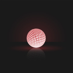 One glowing luminescent ball.