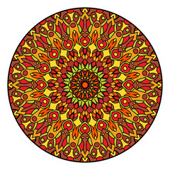 Colorful mandala on a white background