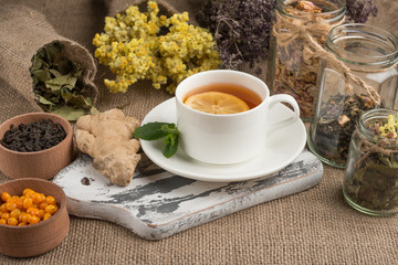 tea with herbs