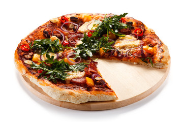 Pizza on white background 