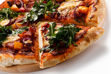 Pizza on white background 