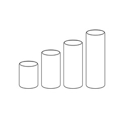 Graph chart vector icon. presentation and chart. Business concept