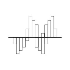 Graph chart vector icon. presentation and chart. Business concept