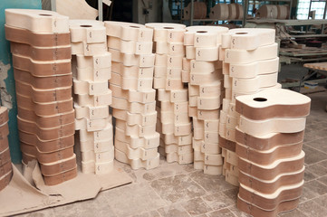factory for the production of bent wood products. Tools for processing and gluing. Manufacture of...