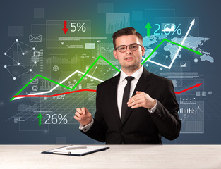 Businessman sitting at a desk