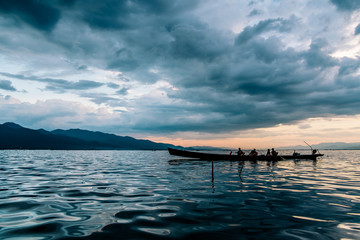 Boat on Inle lake shan state Myanmar