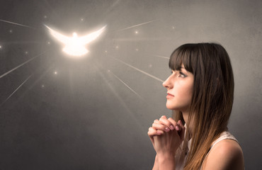 Obraz premium Praying girl