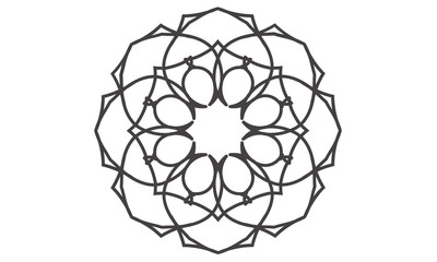 Fototapeta premium Coloring Book Ornament Mandala Floral Symbol