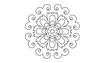 Coloring Book Ornament Mandala Floral Symbol