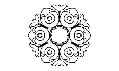 Coloring Book Ornament Mandala Floral Symbol