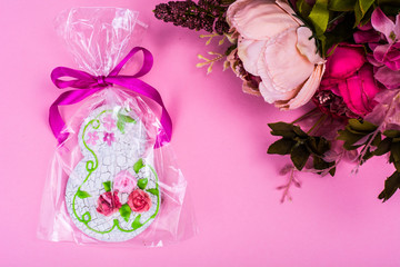 Sweet beautiful gingerbread gift to international women's day