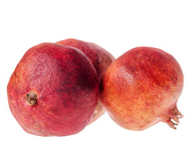 Three ripe pomegranate