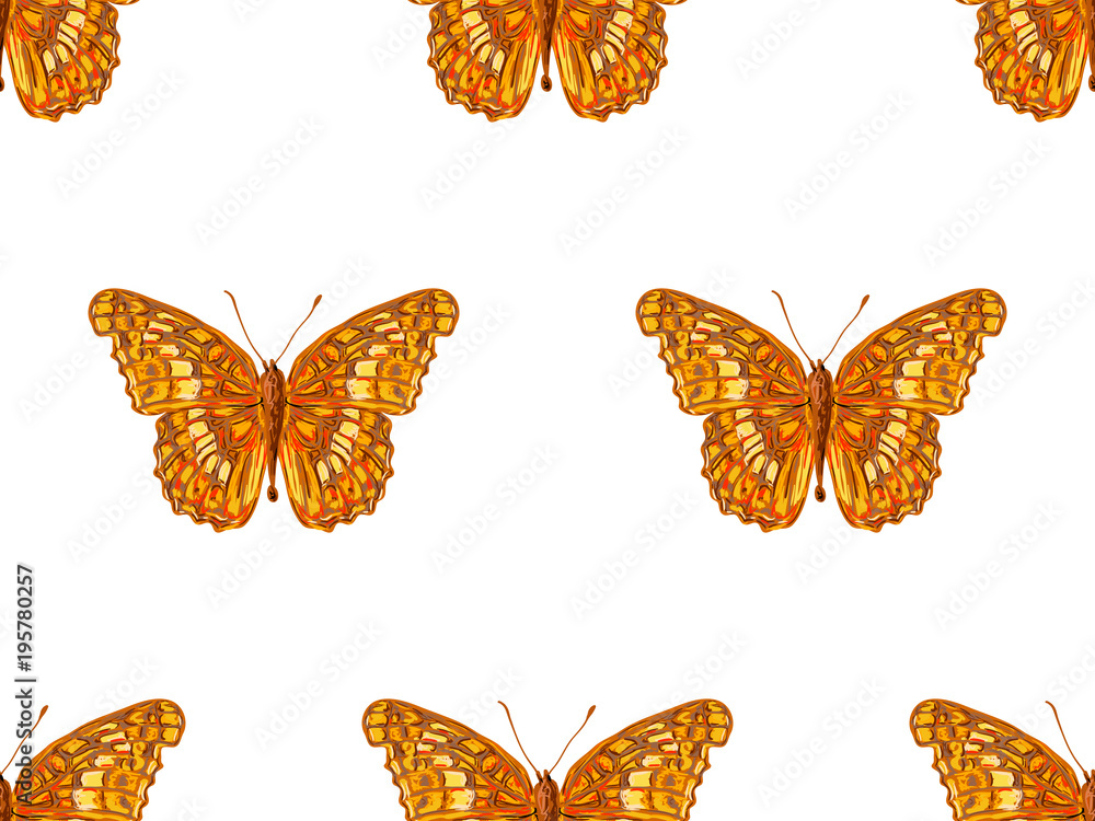 Aufkleber butterfly. seamless pattern of butterflies. endless colorful texture vector background. perfect for 