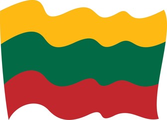 waves Flag of Lithuania-3d rendered and waving flag of lithuania
Vector illustration waving flag of Lithuania icon. Lithuania flag button isolated on white background