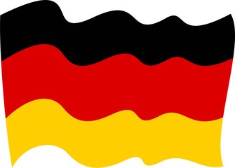 waves Flag of Germany-The national flag of Germany. The symbol of the state on wavy silk fabric. Realistic vector illustration.
Waving flag of Germany.