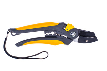 Obraz premium Metal secateur for branches, isolated on white background