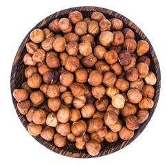 Ripe hazelnuts, shelled