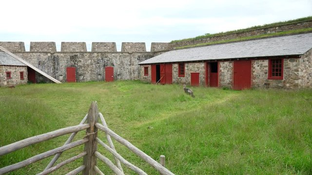 The village and farm at fort louisbourg Canada