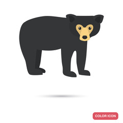 Malay bear color flat icon