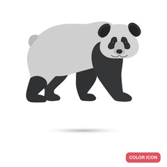 Panda bear color flat icon