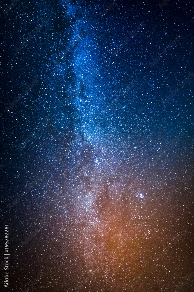 Wall mural wonderful constellation with million stars at night