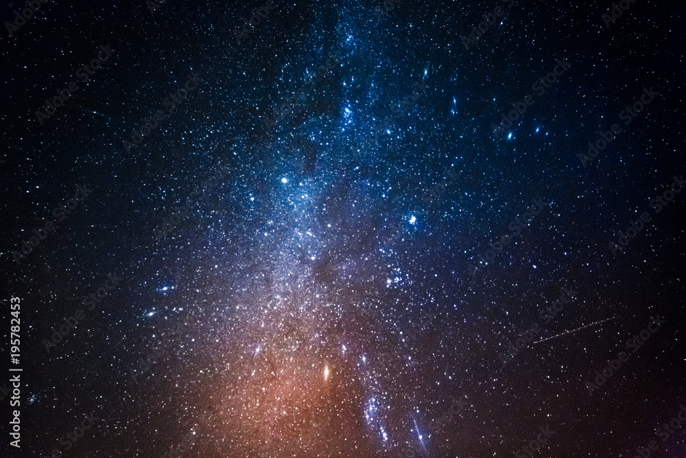 Wall mural constellations in universe with million stars at night