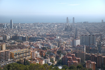 Panorámica de la ciudad de Barcelona