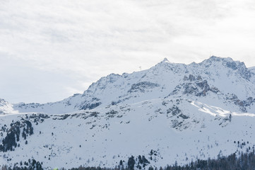 Silvaplana, Silvaplanersee, Piz Corvatsch, Bergbahn, Langlauf, Langlaufloipe, Winter, Wintersport, Alpen, Oberengadin, Graub&uuml;nden, Schweiz