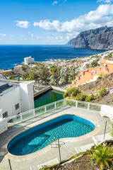 Los Gigantes- vertical view with tropical pool