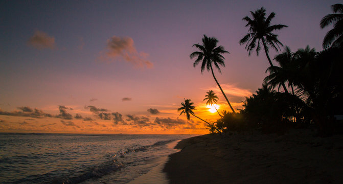 sunset in samoa