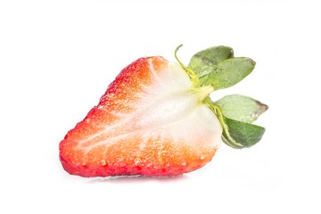 strawberry fruit isolated on white studio background