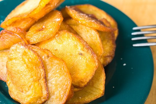 Fresh grilled crunchy potato slice.