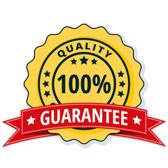 100% Qualty Guarantee label illustration