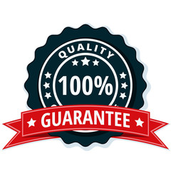 100% Qualty Guarantee label illustration