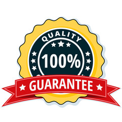 100% Qualty Guarantee label illustration