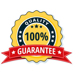 100% Qualty Guarantee label illustration
