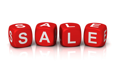 sale cubes concept  3d illustration