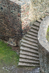 Stairs in the courtyard of Bolkow castle