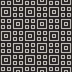 Stylish lines lattice. Ethnic monochrome texture. Abstract geometric background design. Vector seamless pattern.