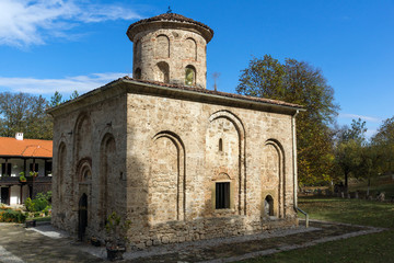 Fototapeta na wymiar Autumn view of The 11th century Zemen Monastery, Pernik Region, Bulgaria