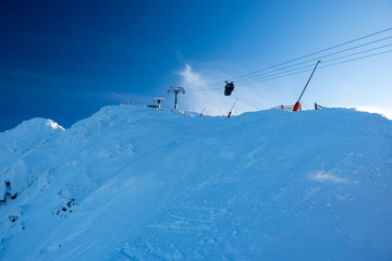 Fototapeta na wymiar Chopok freeride zone, freeride skiing, Jasna, Low Tatras, Slovakia
