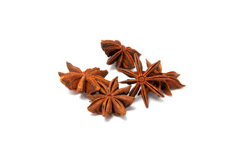 Anise star isolated on the white