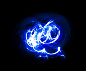 Overlay light, an abstract pattern on a dark background