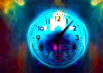 Obraz na płótnie Canvas clock, symbol, forecast, intuition