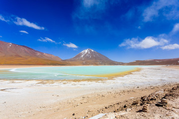 The green Laguna Verde,Bolivia